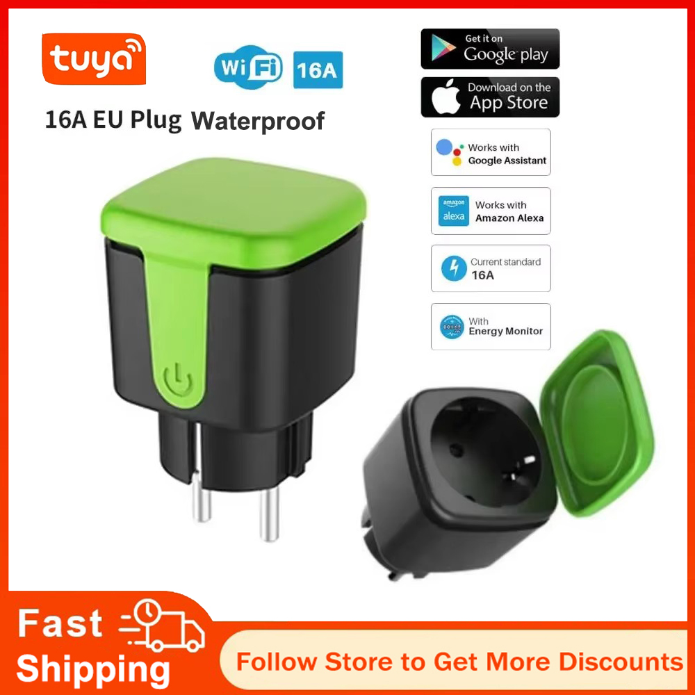 Outdoor Power Outlet Wifi - Prise intelligente WiFi Tuya EU 16A,
