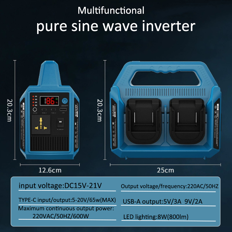 Outdoor Power Adapter Usb - Adaptateur de batterie lithium 600W avec