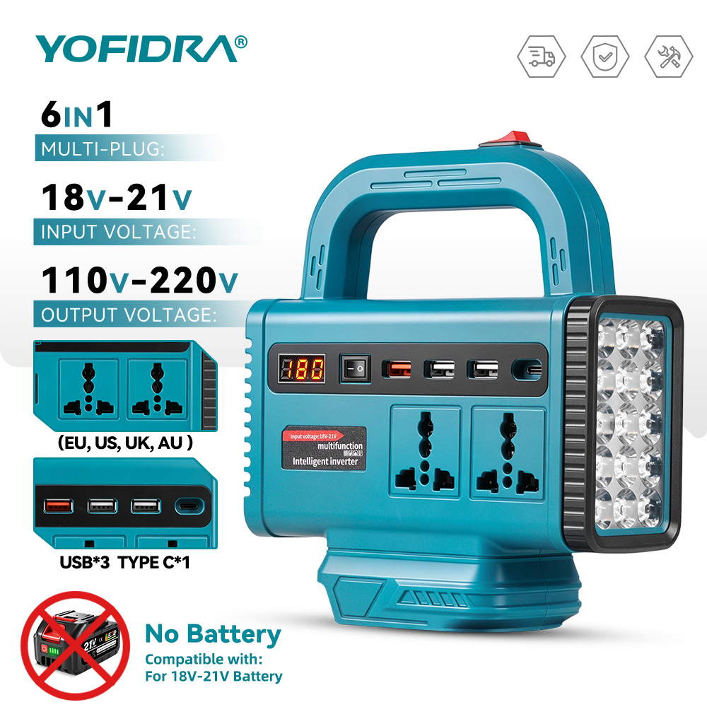 Outdoor Power Inc - Convertisseur d'alimentation portable YOFIDRA 220V, alimentation