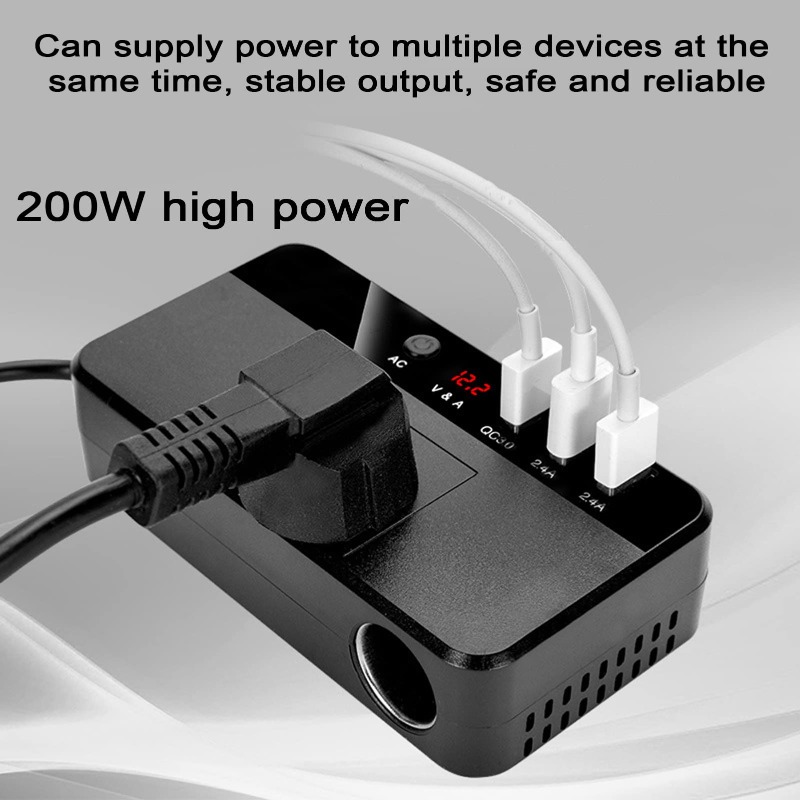 Outdoor Power Adapter Usb - Convertisseur d'alimentation portable 200W pour voiture