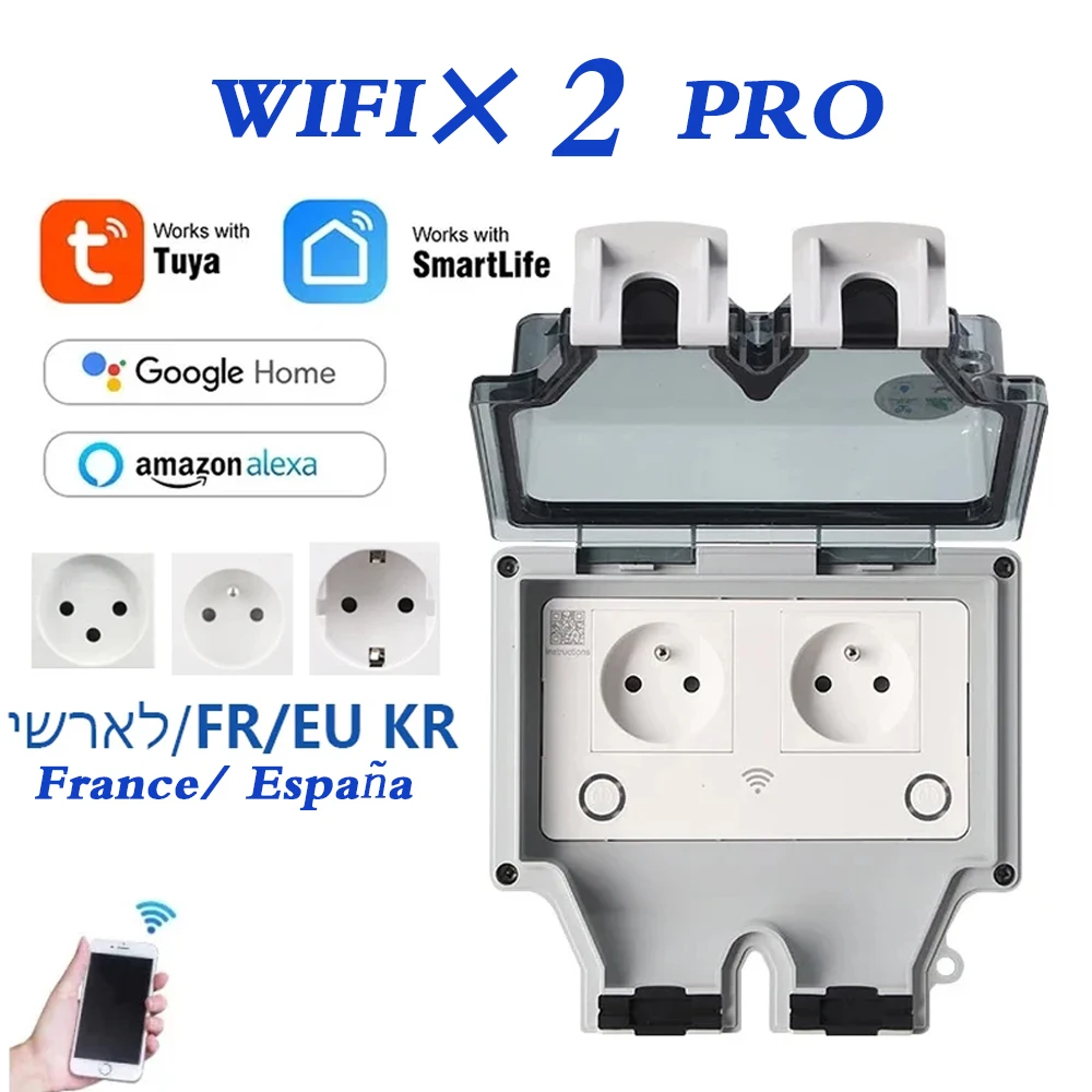 Tuya-Prise murale électrique é - Outdoor Power Outlet Wifi avis et prix